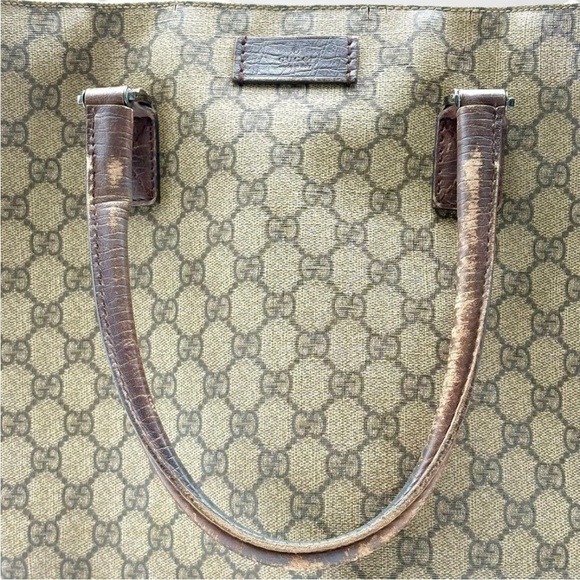 Gucci Brown Monogram Tote Bag - Picture 8 of 12